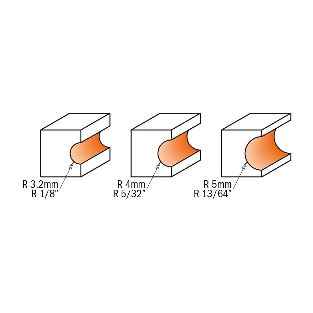 CMT Orange Tools Edge-Fluting Carbide Tipped Router Bits with Bearing view 2