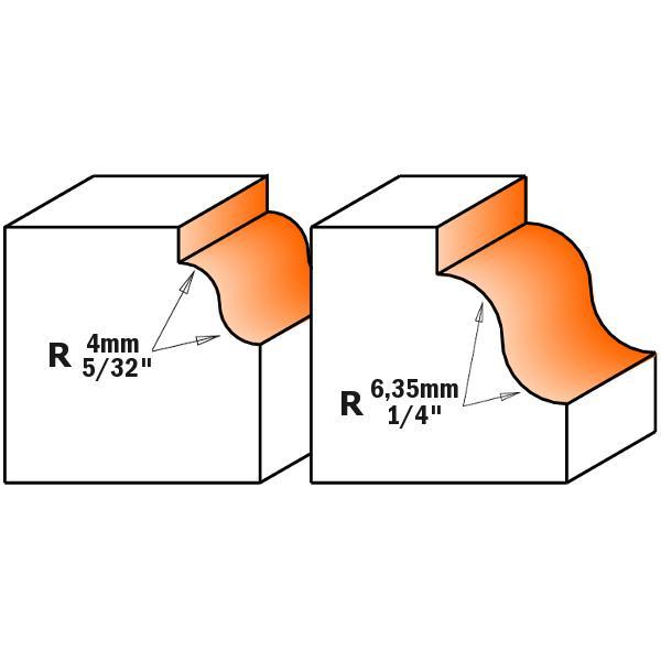 CMT Orange Tools Roman Ogee Carbide Tipped Router Bits view 2
